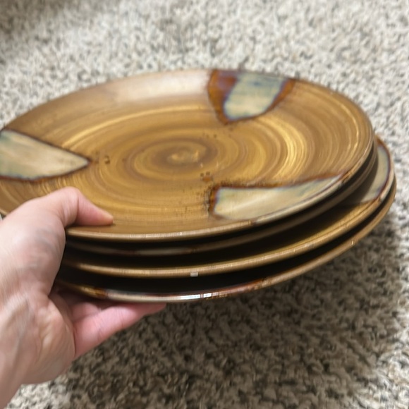 SET OF 4 Splash Brown by Sango, Stoneware Dinner Plate 11” - Picture 5 of 5